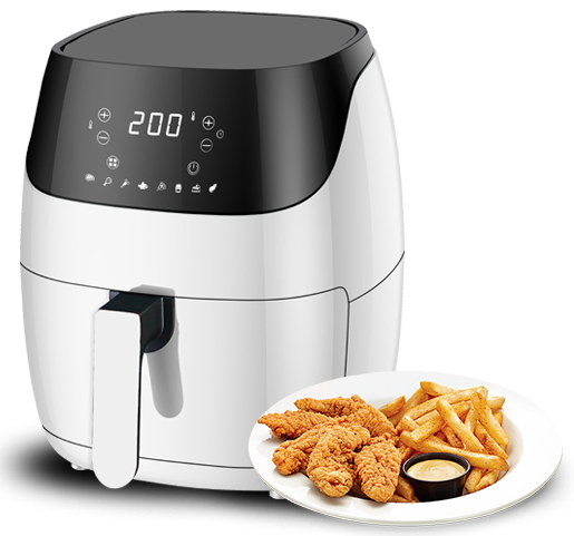 DH-202A SMART HOT REPID AIR CIRCULATION AIR FRYER MIT 8 VOREINGESTELLTEN PROGRAMMEN CE CB GS ETL FDA ROHS LFGB ZUGELASSEN